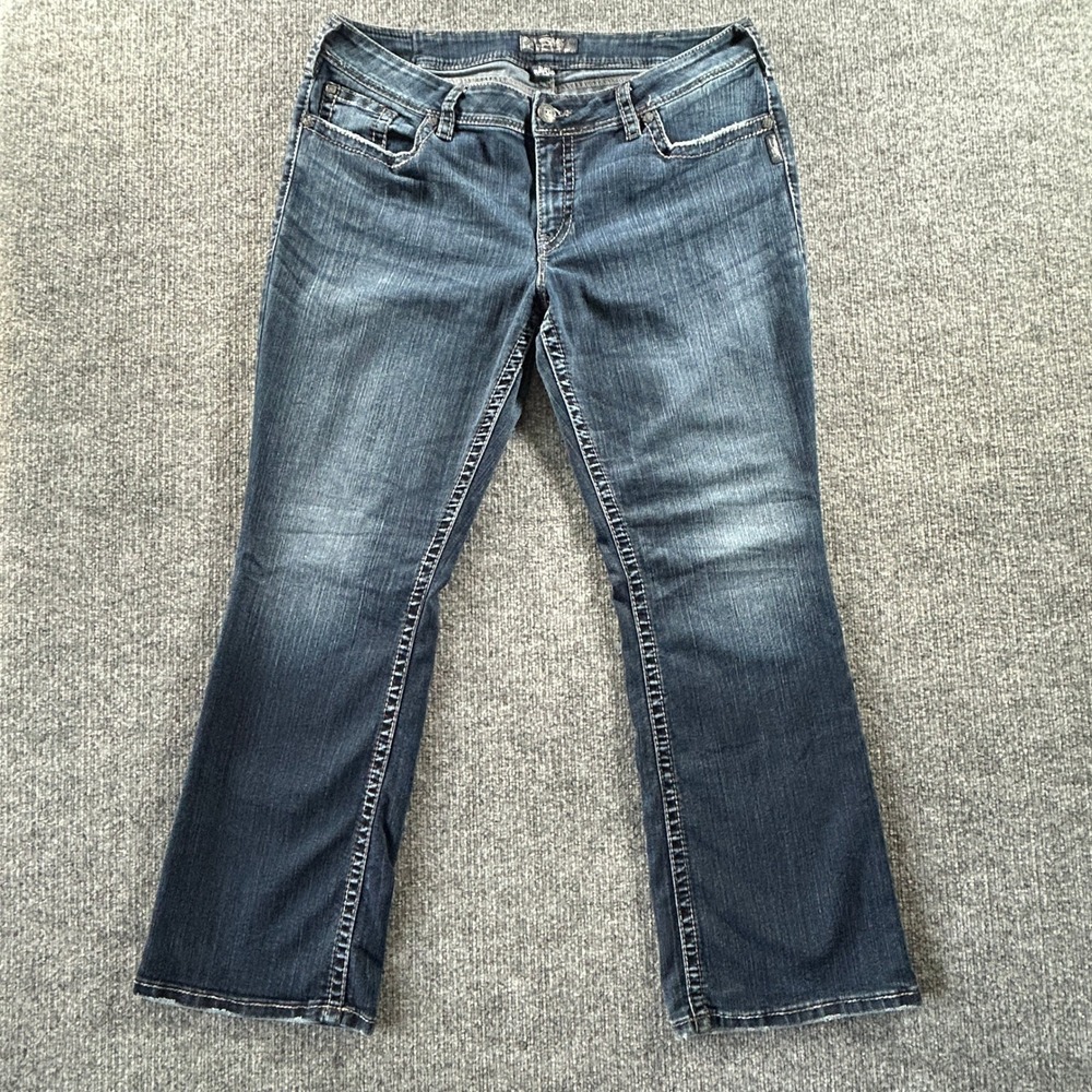 Silver Jeans Suki Surplus Plus Size 18 L32 Dark Wash Bling Bootcut Jeans